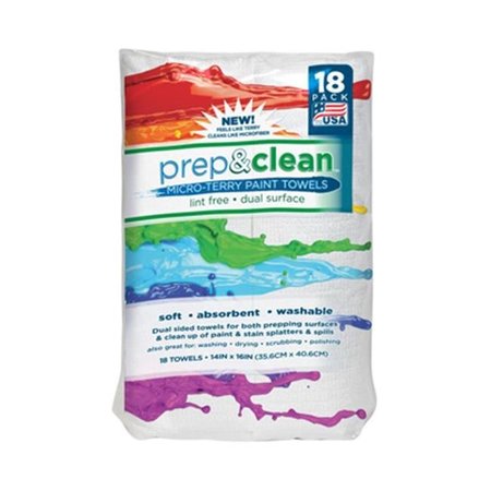 Intex Supply Intex Supply 256764 14 x 16 in. Prep & Clean Micro Terry Paint Towels; Pack of 18 256764